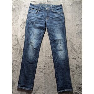 American Eagle Next Level Stretch Slim Straight Leg Jeans Men's Size 32x34 Dark